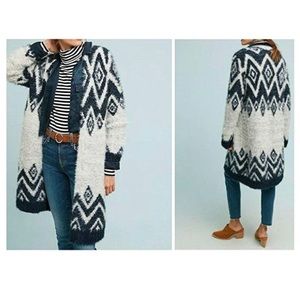Anthropologie: sleeping on snow eyelash fairisle/argyle cardigan.